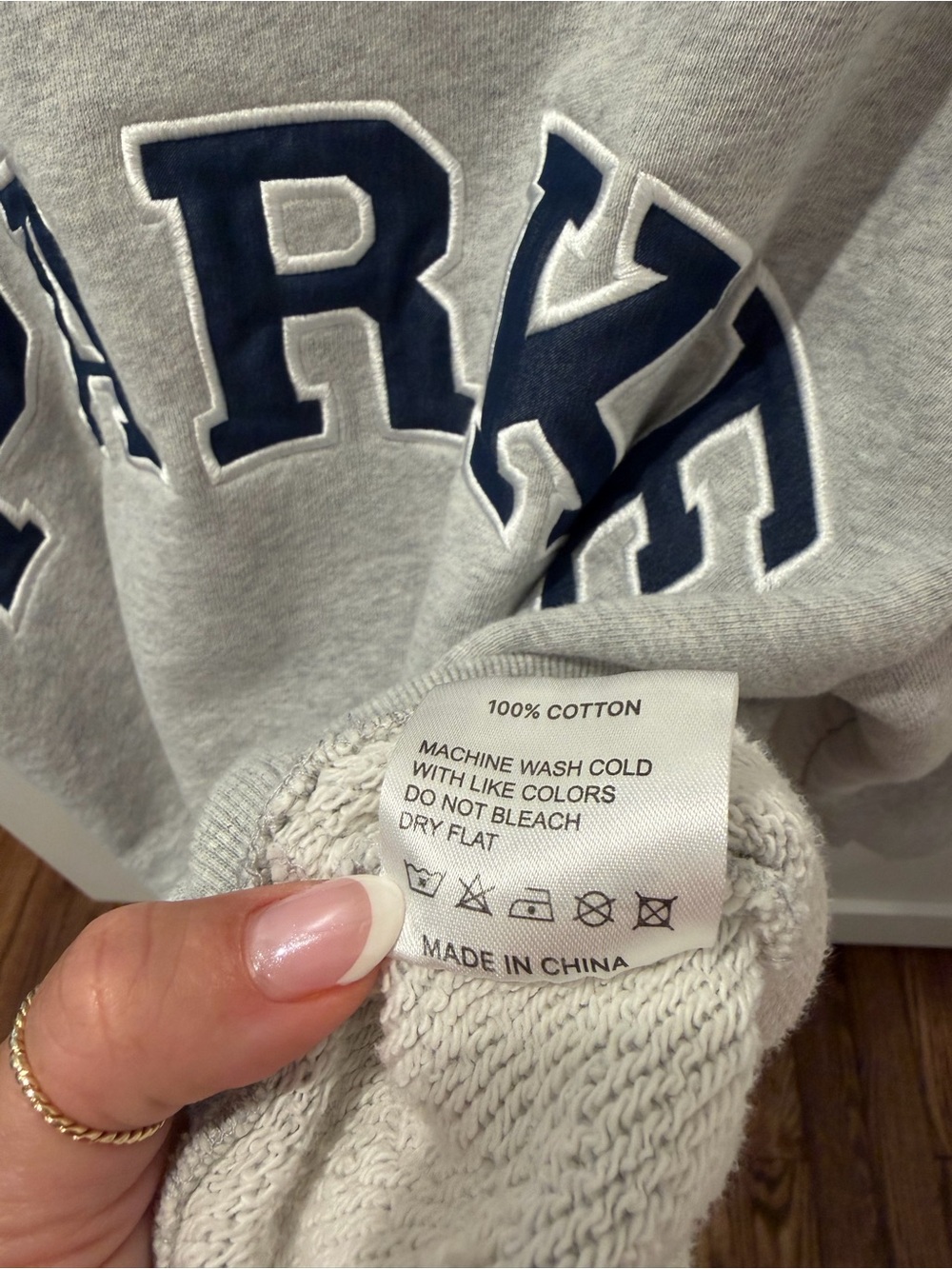 Parke Grey Pullover with Denim Logo - Picture 5 of 5